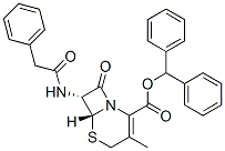diphenylmethyl (6R-trans)-3-methyl-8-oxo-7-(phenylacetamido)-5-thia-1-azabicyclo[4.2.0]oct-2-ene-2-carboxylate,29126-12-3,结构式