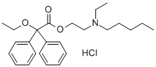 Acetic acid, 2,2-diphenyl-2-ethoxy-, (2-(N-ethyl-N-pentylamino)ethyl)  ester, hydrochloride Structure