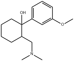 2α-[(ジメチルアミノ)メチル]-1α-(3-メトキシフェニル)シクロヘキサノール 化学構造式