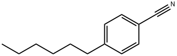 p-ヘキシルベンゾニトリル 化学構造式
