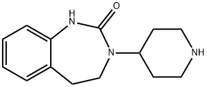 1,3,4,5-Tetrahydro-3-(4-piperidinyl)-2H-1,3-benzodiazepin-2-one, 291509-61-0, 结构式