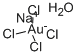 四氯金(III)酸钠 水合物, 29156-65-8, 结构式