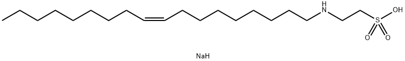 sodium 2-[[(Z)-octadec-9-enoyl]amino]ethanesulfonic acid Struktur