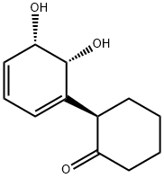 Cyclohexanone, 2-[(5S,6R)-5,6-dihydroxy-1,3-cyclohexadien-1-yl]-, (2R)- (9CI) Structure