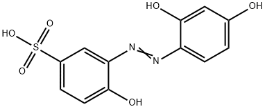 3-(2,4-dihydroxyphenylazo)-4-hydroxybenzenesulphonic acid ,2918-80-1,结构式