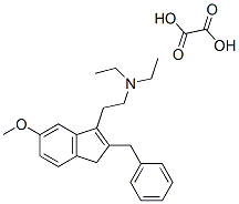 2-(2-benzyl-6-methoxy-3H-inden-1-yl)-N,N-diethyl-ethanamine, oxalic ac id 结构式