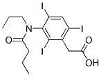 [2,4,6-Triiodo-3-(N-propylbutyrylamino)phenyl]acetic acid Struktur