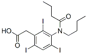 [3-(N-Butylbutyrylamino)-2,4,6-triiodophenyl]acetic acid Struktur
