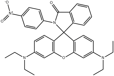 3',6'-BIS(DIETHYLAMINO)-2-(4-NITROPHENYL)SPIRO[ISOINDOLE-1,9'-XANTHENE]-3-ONE Structure