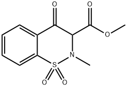 2H-1,2-苯并噻嗪-3-羧酸,3,4-二氢-2-甲基-4-氧代-甲酯,1,1-二氧化物, 29209-30-1, 结构式