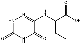 Butanoic acid, 2-[(2,3,4,5-tetrahydro-3,5-dioxo-1,2,4-triazin-6-yl)amino]- (9CI) Structure