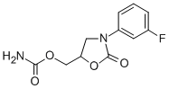 3-(m-Fluorophenyl)-2-oxo-5-oxazolidinylmethyl=carbamate 结构式