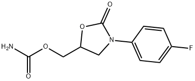 3-(p-Fluorophenyl)-2-oxo-5-oxazolidinylmethyl=carbamate Structure