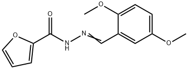 N'-(2,5-dimethoxybenzylidene)-2-furohydrazide 结构式