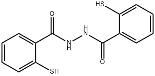 N,N’-Bis(2-mercaptobenzoyl)hydrazide 化学構造式