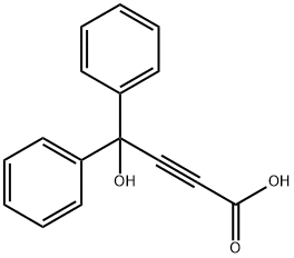 4-ヒドロキシ-4,4-ジフェニルブト-2-イン酸 化学構造式