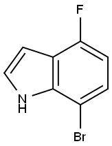 7-bromo-4-fluoroindole 化学構造式