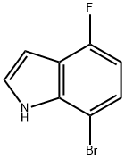 7-ブロモ-4-フルオロインドール 化学構造式