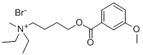 Ammonium, diethyl(4-hydroxybutyl)methyl-, bromide, m-anisate Structure