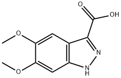 5,6-DIMETHOXY-1H-INDAZOLE-3-CARBOXYLIC ACID 化学構造式