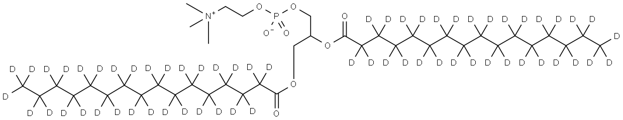 氘代1,2-双棕榈酰基-3-磷脂酰胆碱甘油酯, 29287-66-9, 结构式