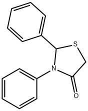2,3-ジフェニルチアゾリジン-4-オン 化学構造式