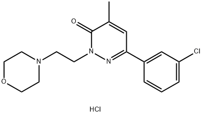 6-(3-chlorophenyl)-4-methyl-2-(2-morpholin-4-ylethyl)pyridazin-3-one h ydrochloride,29307-32-2,结构式