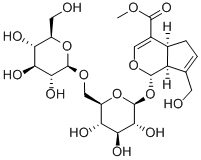 ゲニピン-1-O-ゲンチオビオシド 化学構造式