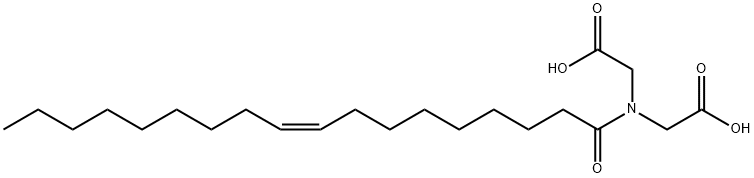(Z)-N-(carboxymethyl)-N-(1-oxo-9-octadecenyl)glycine Struktur
