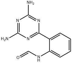 N-[2-(4,6-ジアミノ-1,3,5-トリアジン-2-イル)フェニル]ホルムアミド 化学構造式