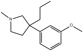 (+)-3-(m-Methoxyphenyl)-1-methyl-3-propylpyrrolidine Structure