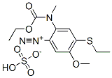 2-[(ethoxycarbonyl)methylamino]-4-(ethylthio)-5-methoxybenzenediazonium hydrogen sulphate Struktur