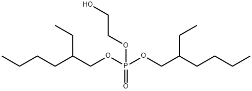 bis(2-ethylhexyl) 2-hydroxyethyl phosphate Structure