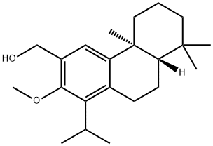 3-Phenanthrenemethanol, 4b,5,6,7,8,8a,9,10-octahydro-2-methoxy-4b,8,8-trimethyl-1-(1-methylethyl)-, (4bS,8aS)- Struktur