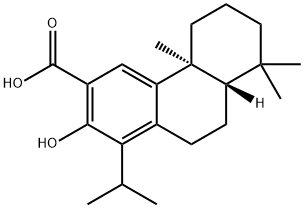 3-Phenanthrenecarboxylic acid, 4b,5,6,7,8,8a,9,10-octahydro-2-hydroxy-4b,8,8-trimethyl-1-(1-methylethyl)-, (4bS,8aS)- Struktur