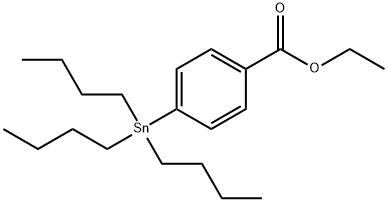 [4-(Ethoxycarbonyl)phenyl]tributylstannane Struktur