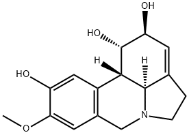 3,12-ジデヒドロ-9-メトキシガランタン-1α,2β,10-トリオール 化学構造式