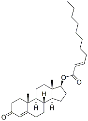 17β-[(1-オキソ-10-ウンデセニル)オキシ]アンドロスタ-4-エン-3-オン 化学構造式