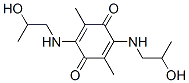 2,5-ビス[(2-ヒドロキシプロピル)アミノ]-3,6-ジメチル-1,4-ベンゾキノン 化学構造式