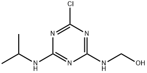 [[4-Chloro-6-[(1-methylethyl)amino]-1,3,5-triazin-2-yl]amino]methanol Struktur