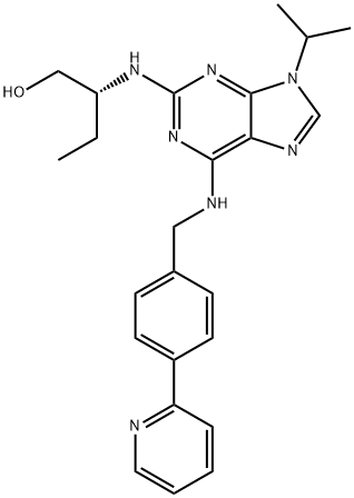 2-(R)-(1-Ethyl-2-hydroxyethylamino)-6-(4-(2-pyridyl)benzyl)-9-isopropylpurinetrihydrochloride