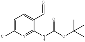 6-氯-3-甲酰基吡啶-2-基氨基甲酸叔丁酯,294659-72-6,结构式