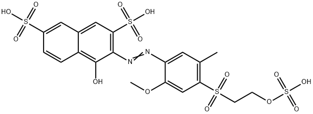 4-hydroxy-3-[[2-methoxy-5-methyl-4-[[2-(sulphooxy)ethyl]sulphonyl]phenyl]azo]naphthalene-2,7-disulphonic acid,29476-87-7,结构式