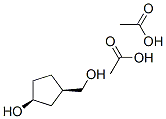 Cyclopentanemethanol, 3-hydroxy-, diacetate, cis- (8CI) Struktur