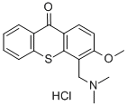 9-Thioxanthenone, 3-methoxy-4-(dimethylaminomethyl)-, hydrochloride 结构式