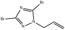 1-Allyl-3,5-dibromo-1H-1,2,4-triazole 化学構造式