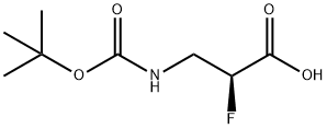 Propanoic acid, 3-[[(1,1-dimethylethoxy)carbonyl]amino]-2-fluoro-, (2S)- (9CI) 化学構造式