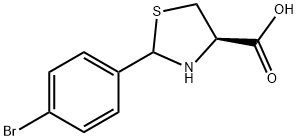 L-2-(4-BROMOPHENYL)-1,3-THIAZOLANE-4-CARBOXYLIC ACID, 294866-41-4, 结构式