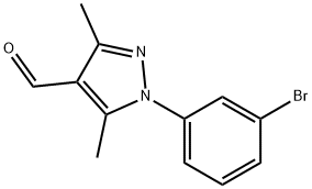 1-(3-Bromo-phenyl)-3,5-dimethyl-1H-pyrazole-4-carbaldehyde Structure