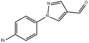 1-(4-ブロモフェニル)-1H-ピラゾール-4-カルブアルデヒド 化学構造式